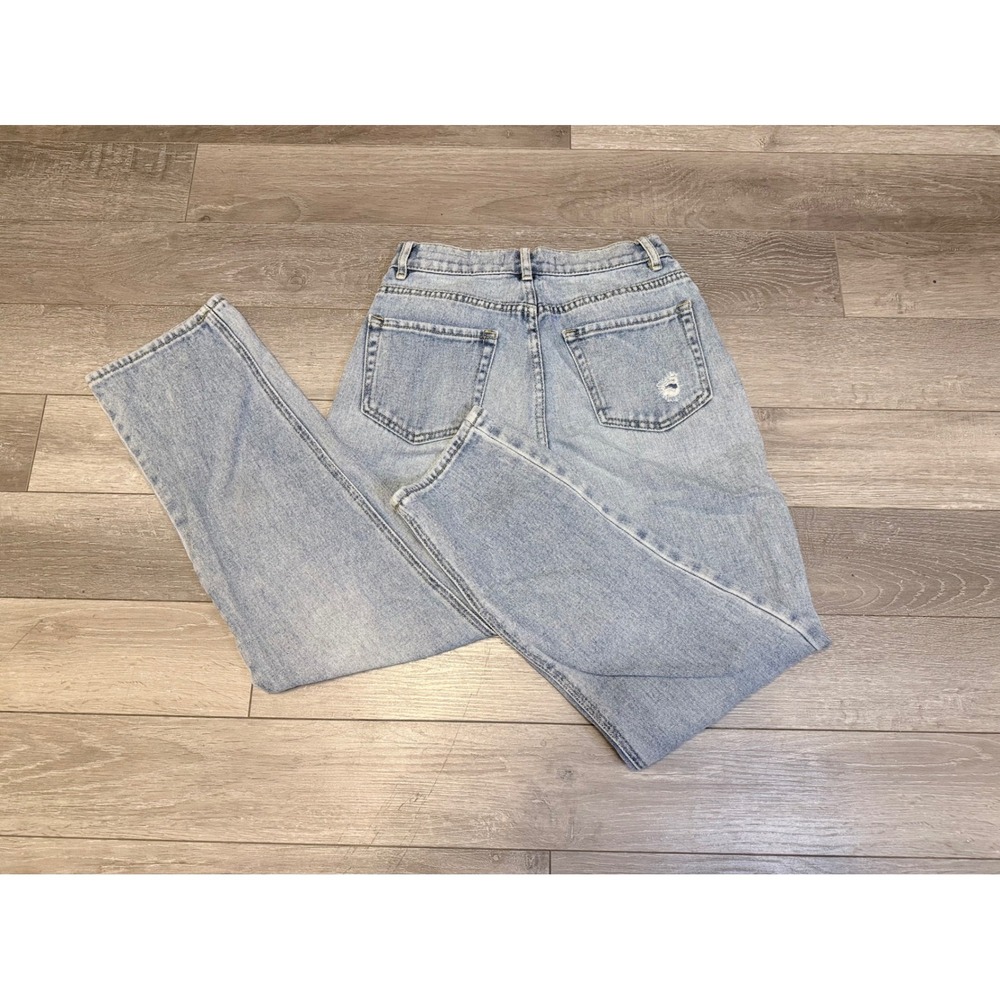 PacSun High Rise Straight Jeans Womens 24 Light Blue Wash Button Fly Denim
